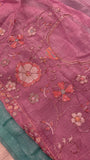 Premium Crush Organza Saree🩵 - 902343