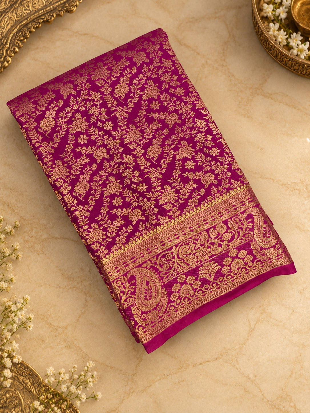 Premium Bridal Semi Kanchipuram Silk Saree -RF1319