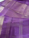 Pure Mix Mysore Crepe Silk Saree- Lilac