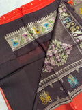 Premium Quality Tussar Saree in Paithani Weaves With Satin Border