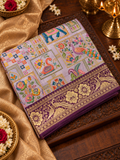 Premium Banarasi Crepe silk Saree With Appliqué Work - 902644