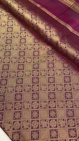 Half Mix Kanjeevaram Soft Silk Saree