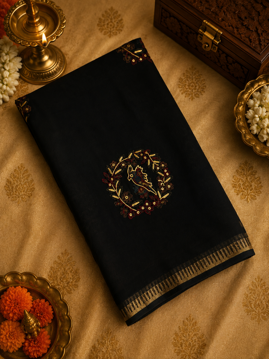 Premium Dola Silk Saree with foil print