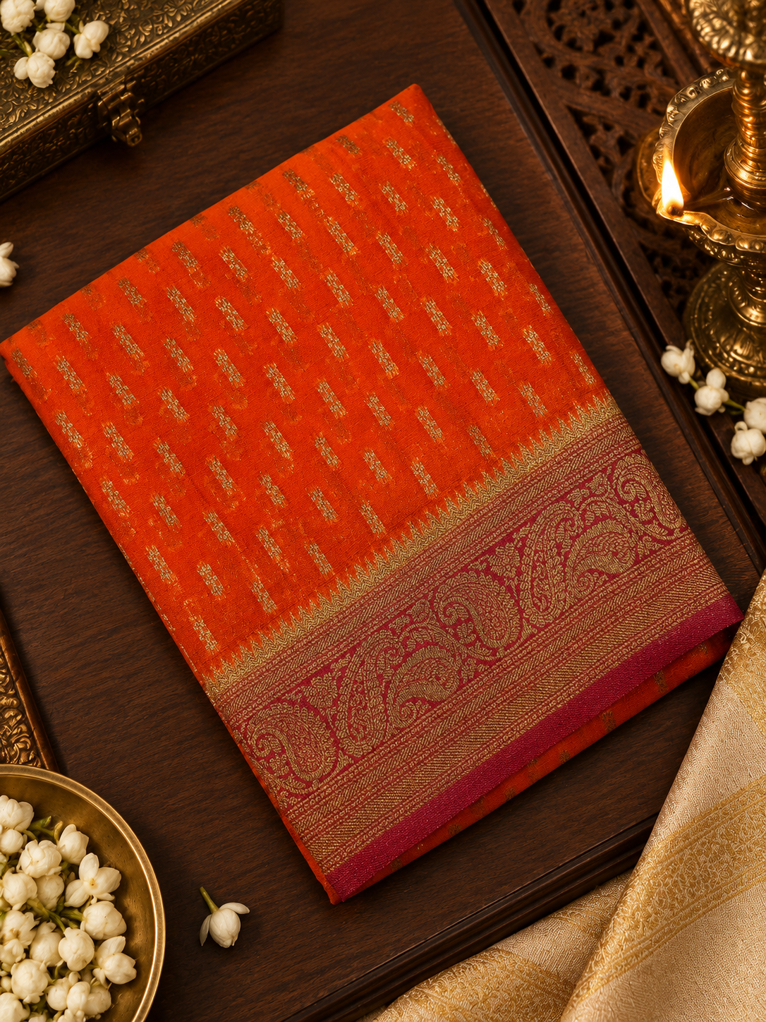 Premium Crush Georgette Saree -902138