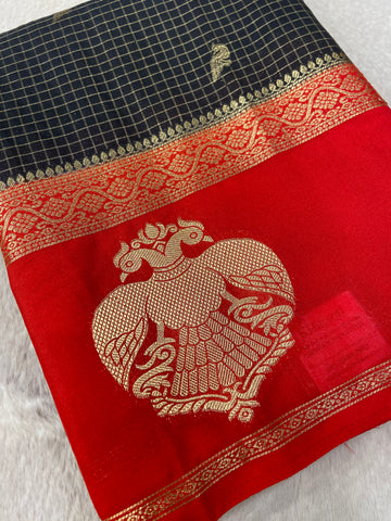 Premium Semi Crepe Mysore Silk Saree