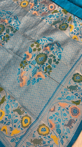 Silk Cotton With Meenakari border