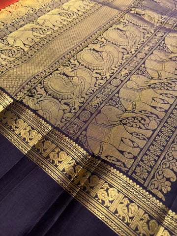Pure handloom Kanjeevaram silk mark certified saree