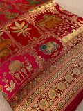 Premium Banarasi Crepe Kalamkari Saree - 902655