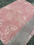 Premium Kota Chiffon With Lucknowi Work Saree
