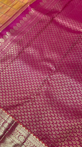Pure 1G zari handloom Kanjeevaram silk mark certified saree