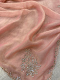Premium Fendicrush Saree (peach)