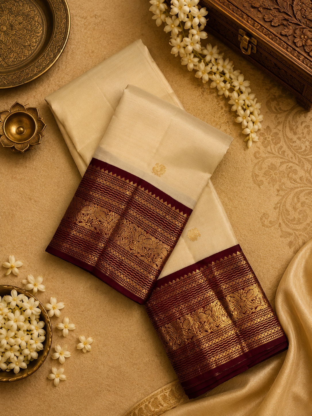 Pure Kanjeevaram Silk Saree- Silk mark certified