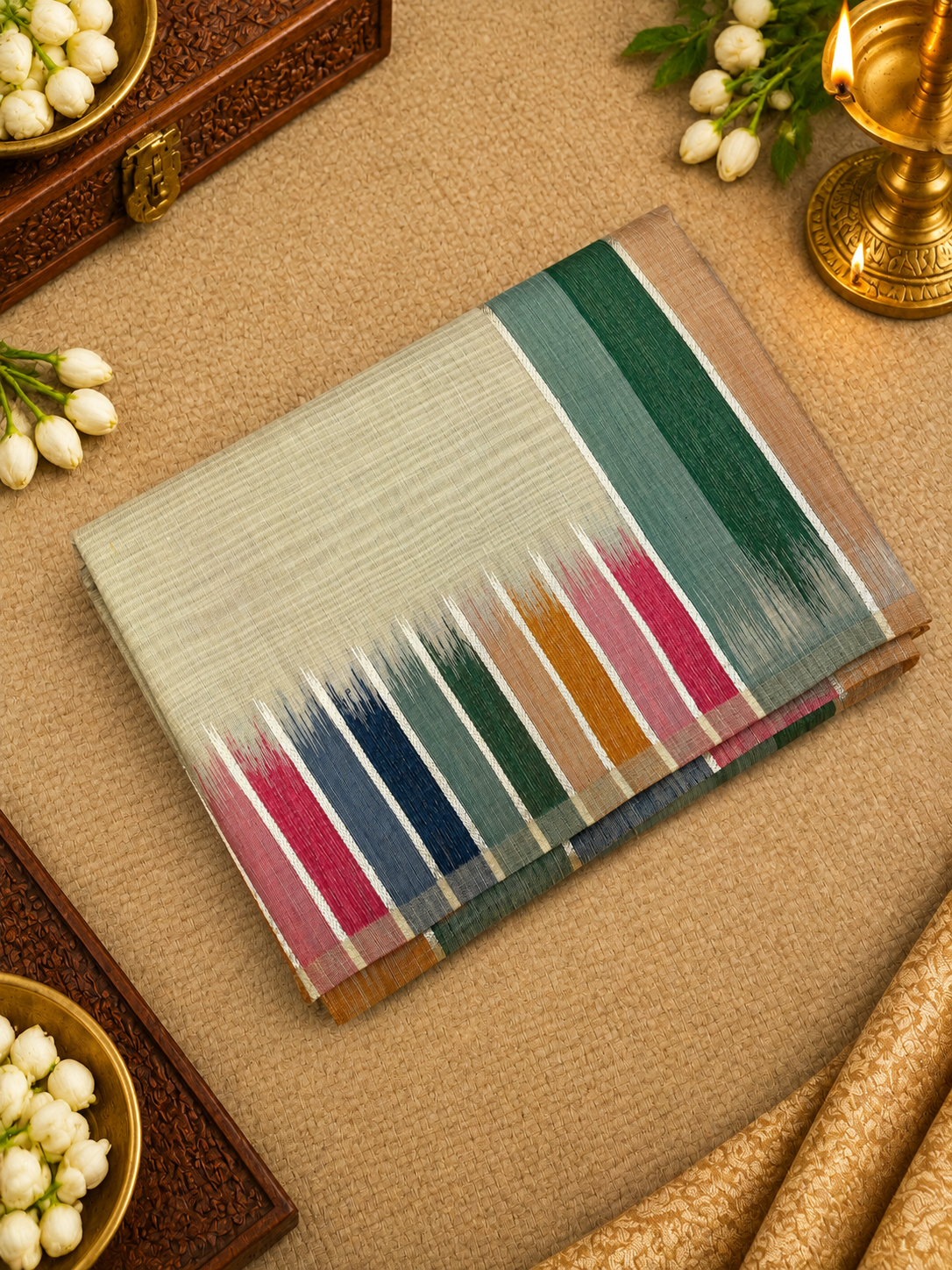 Linen Cotton Saree