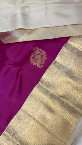 Half mix Kanjeevaram silk saree