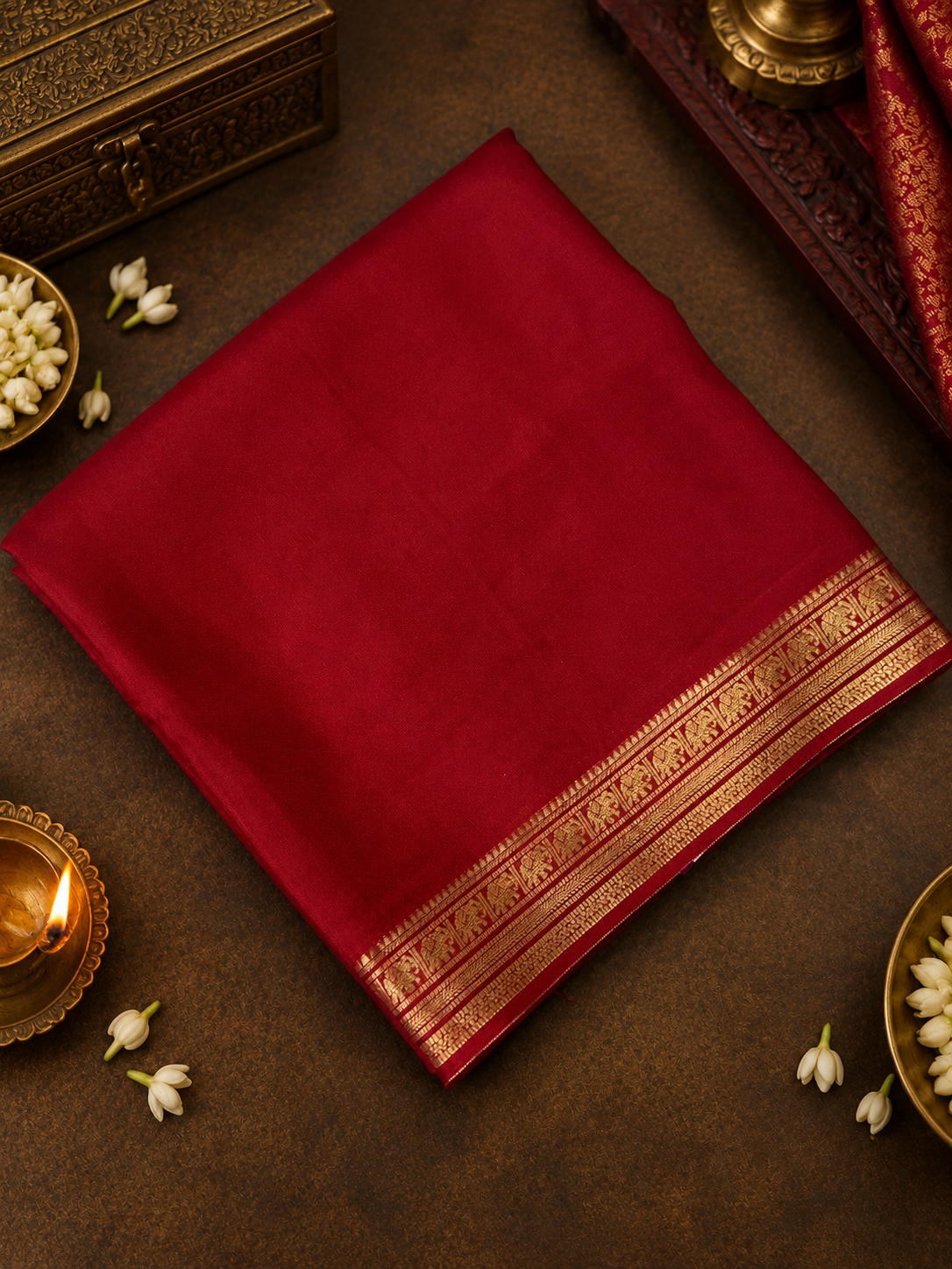Premium Semi Mysore Crepe Silk Saree -902269