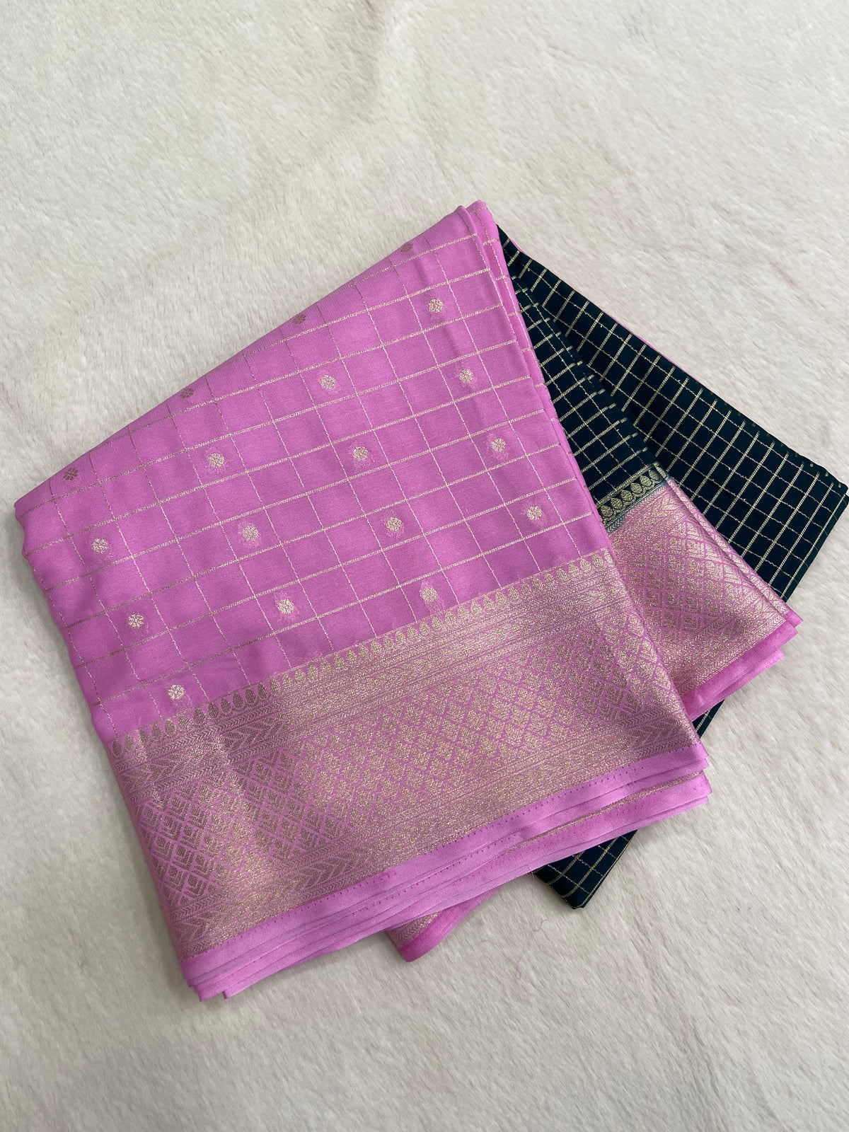 Pure Mix Crepe Mysore Silke Saree ✨