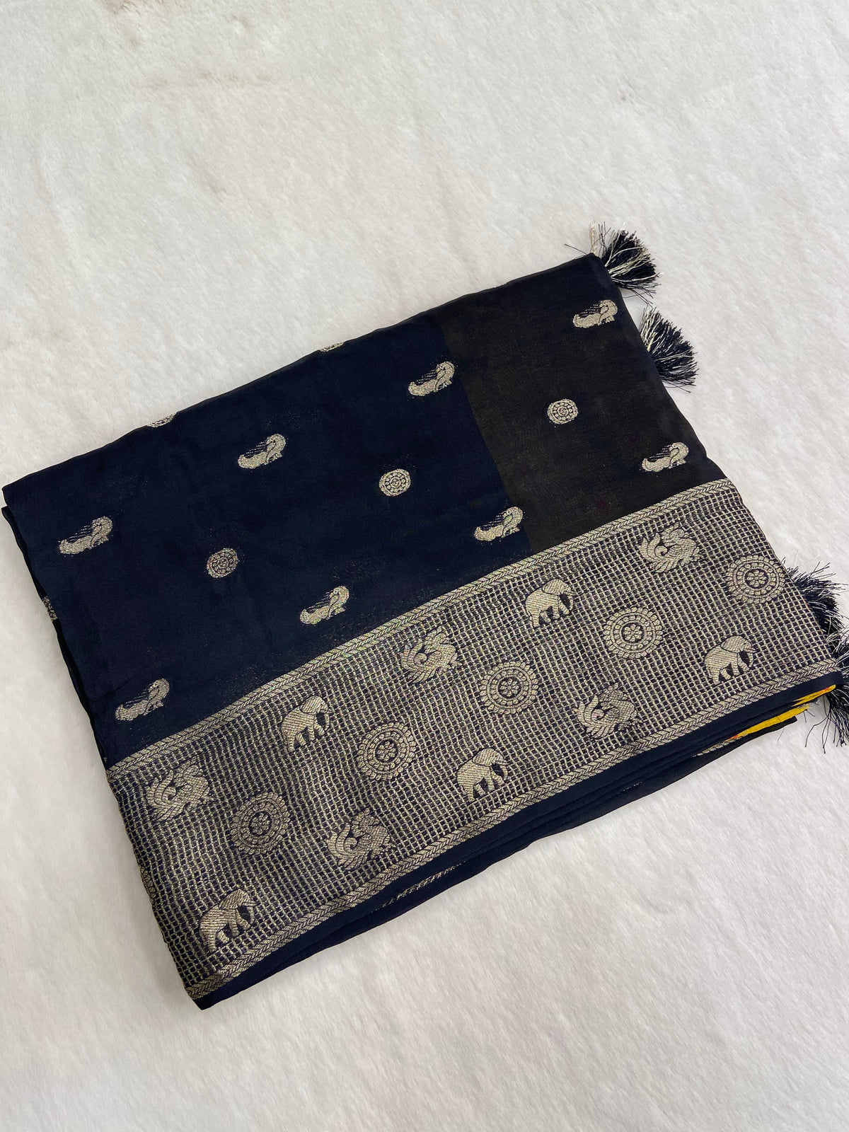 Premium Semi Kolkata Crepe Silk Saree
