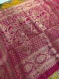 Premium Banarasi Crepe Kalamkari Saree