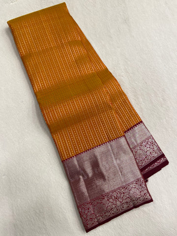 Pure 1G zari handloom Kanjeevaram silk mark certified saree