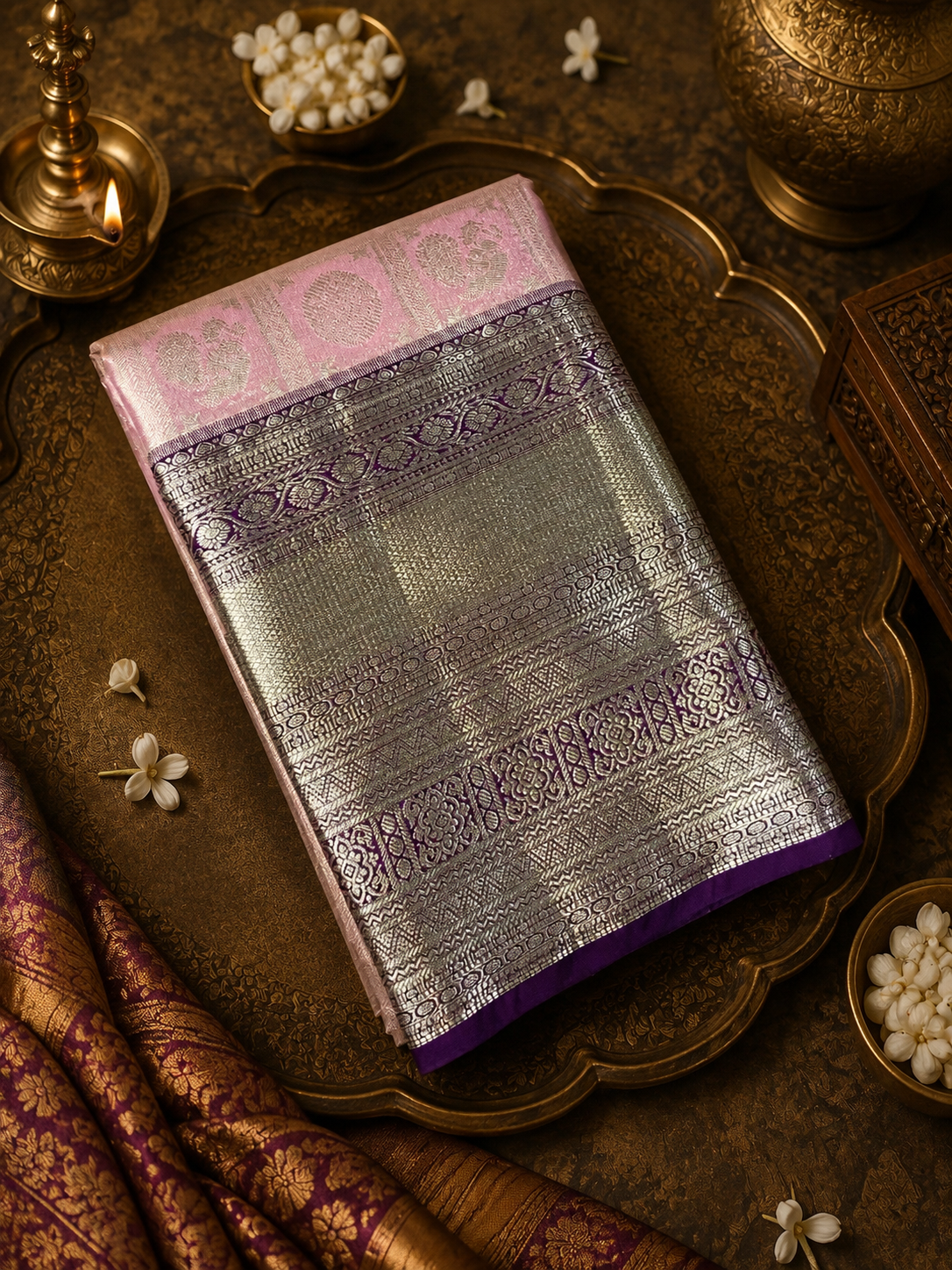 Premium Bridal Semi Kanchipuram Silk Saree