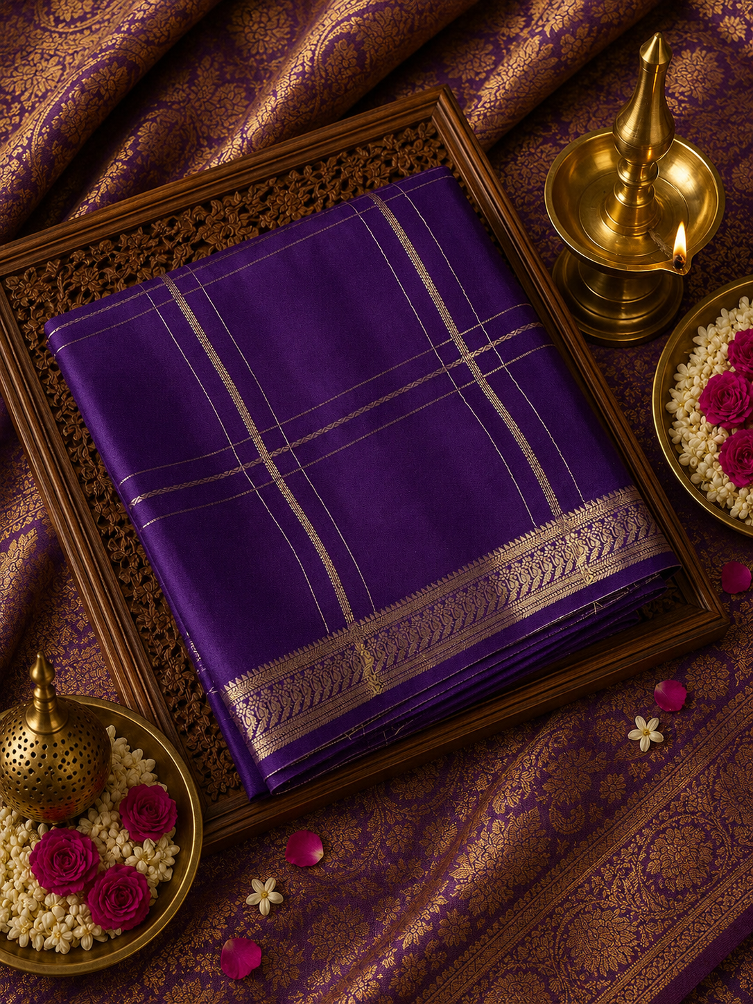 Pure Mix Mysore Crepe Silk Saree
