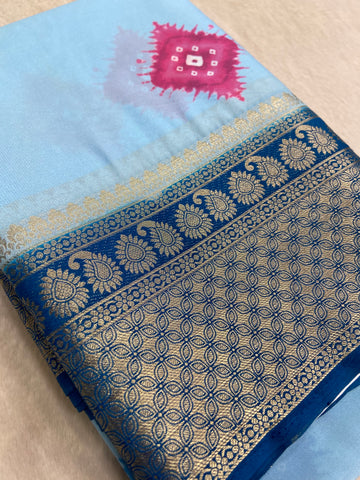 Premium Crepe Bandhini Saree