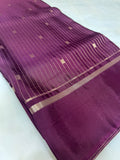 Pure Mix Crepe Mysore Silk Saree (Wine)