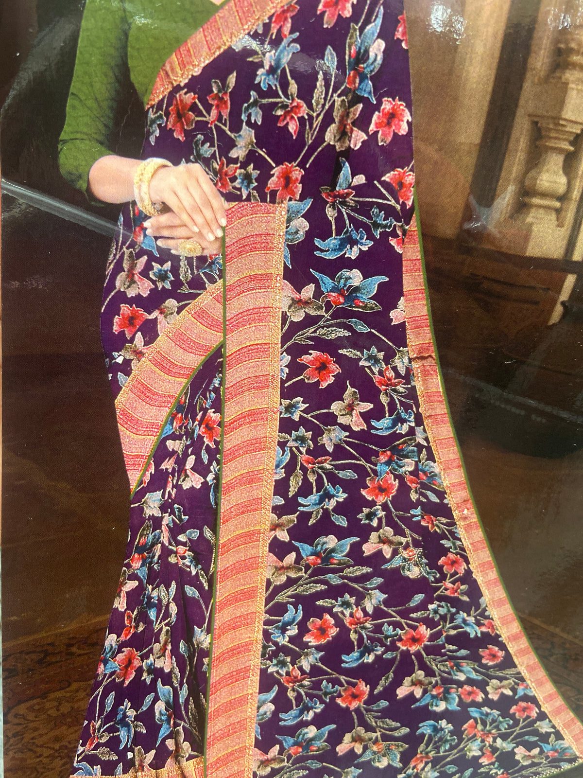 Chiffon Brasso Saree