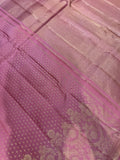 Pure 1G zari handloom Kanjeevaram Silk Saree- Silk mark certified- PS2404 Baby pink