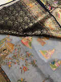 Premium Banarasi Crepe Kalamkari Saree