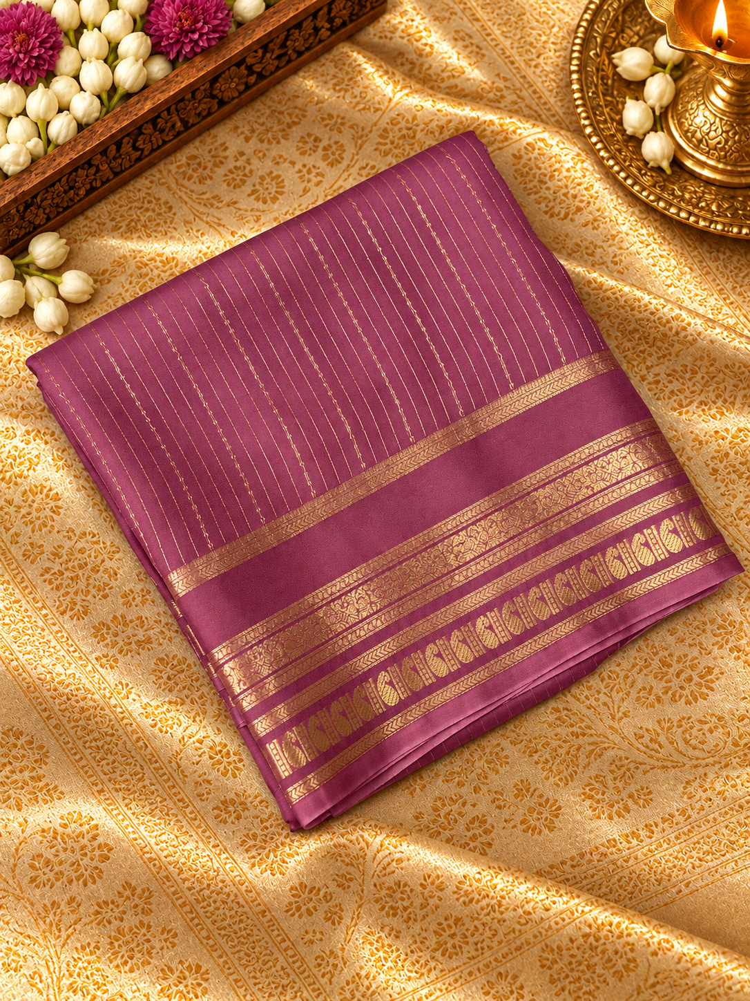 Pure Mix Mysore Crepe Silk Saree - 902737