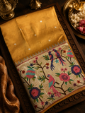 Premium Soft Tissue Organza Saree With Paithani Border