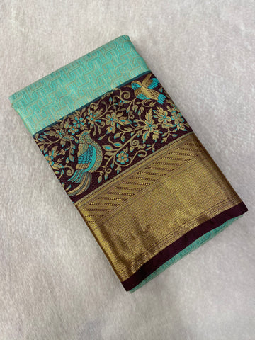 Premium Bridal Semi Kanchipuram Silk Saree