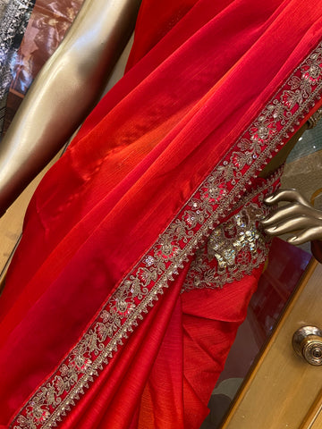 Designer Fancy Saree With Work