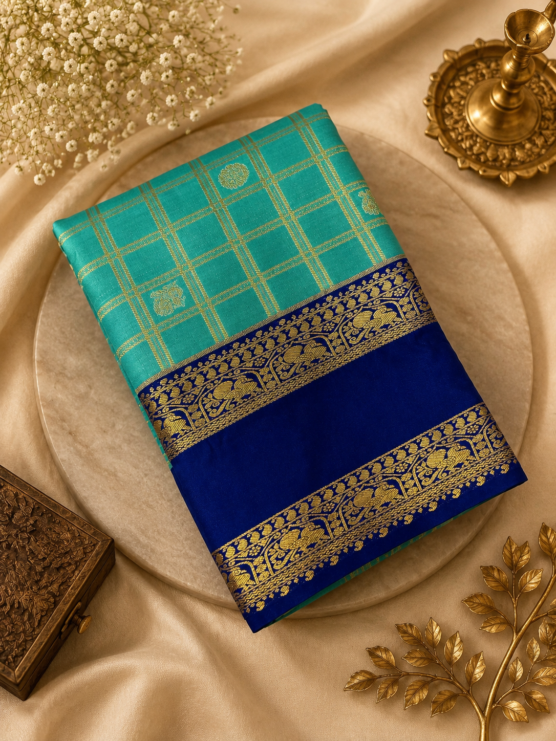 Premium Bridal Semi Kanchipuram Silk Saree