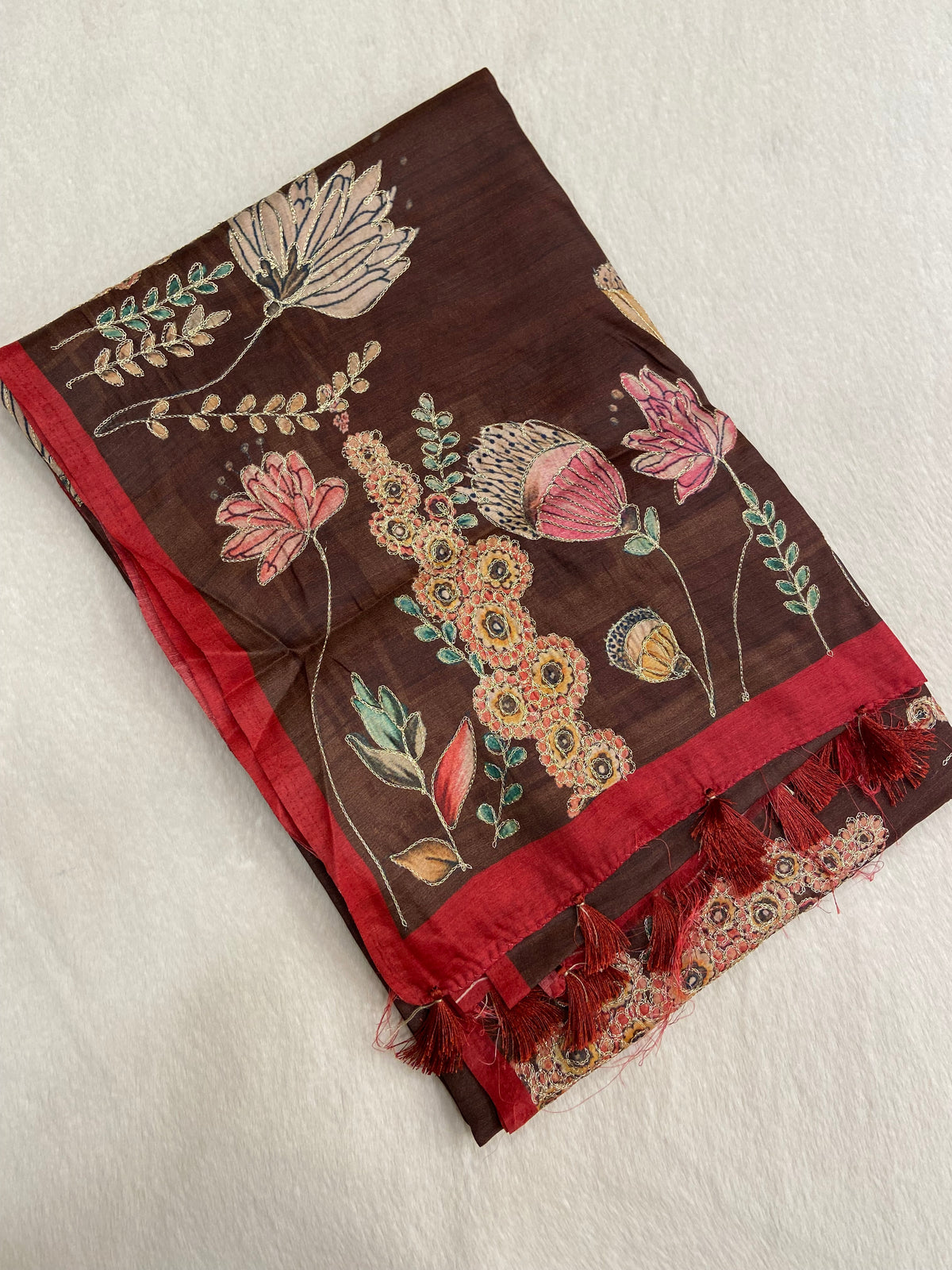 Premium Butter Silk Saree With Appliqué Zari