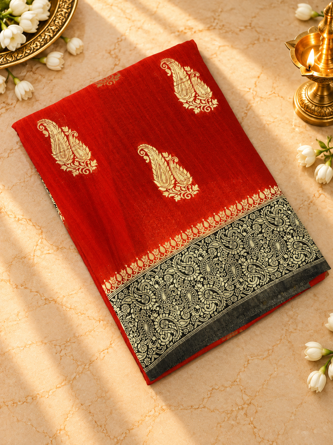Premium Antique Zari Georgette Saree - 902773