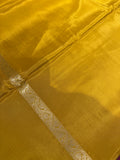 Pure Mix Mysore Crepe Silk Saree- Mustardy golden