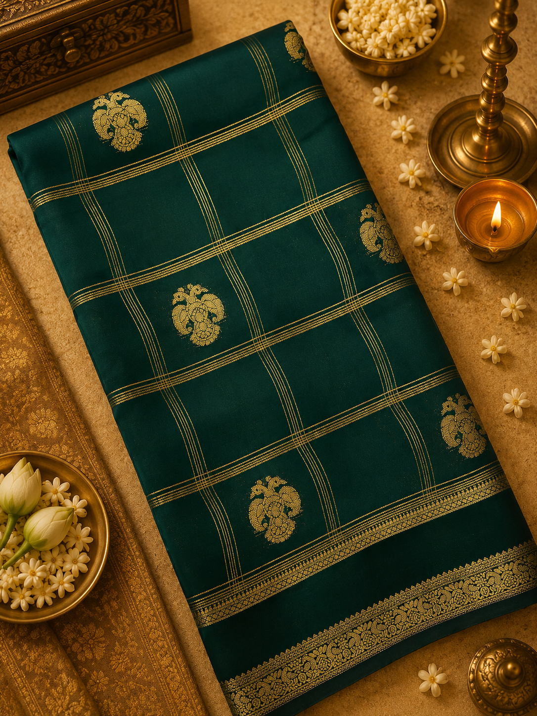 Pure Mix Mysore Crepe Silk Saree