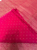 Pure Mix Mysore Crepe Silk Saree in brocade design- 902595 Reddish pink