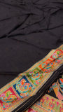 Premium Banarasi Crepe Kalamkari Saree