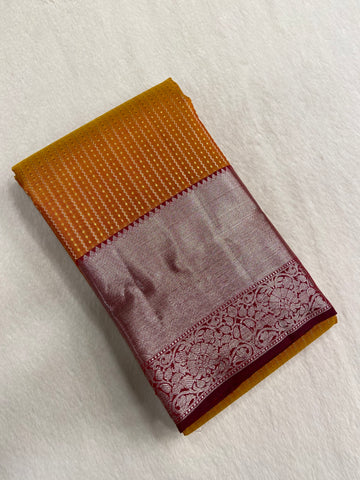 Pure 1G zari handloom Kanjeevaram silk mark certified saree