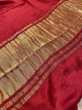 Premium Semi Gajji Modal Silk Saree- Reddish pink