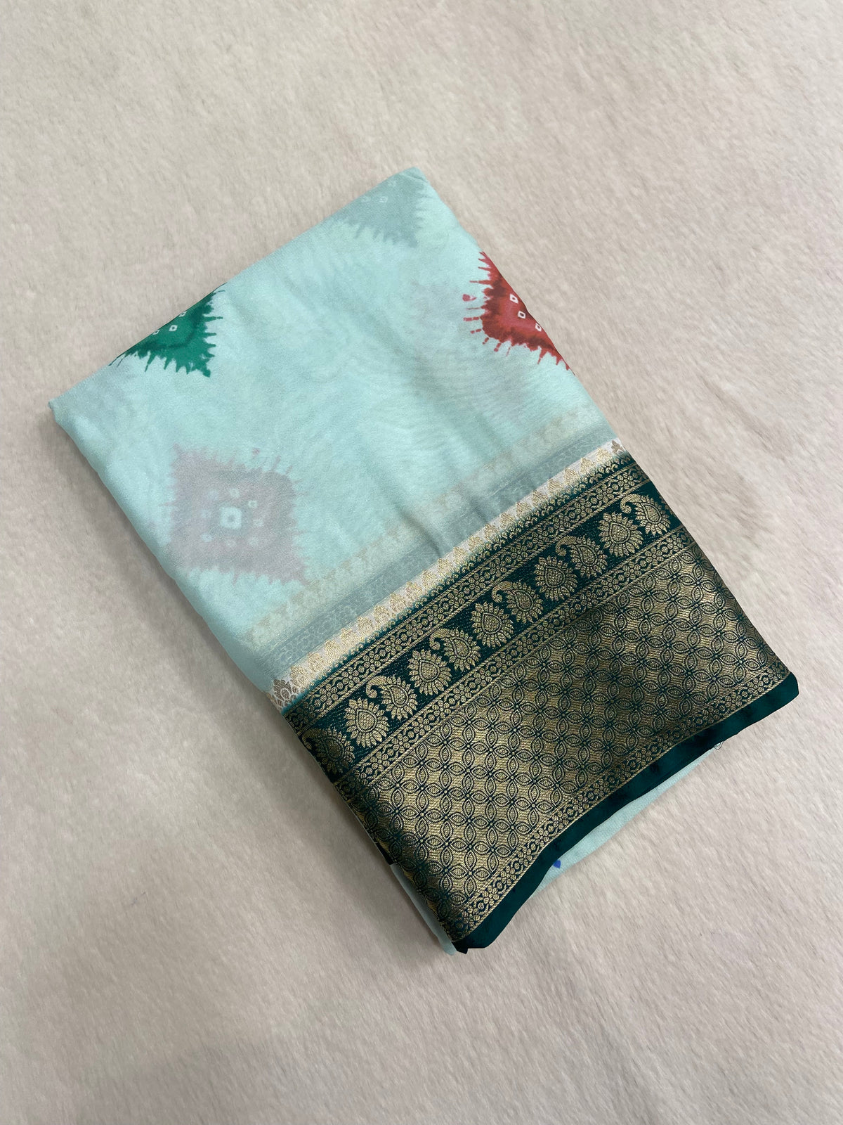 Premium Crepe Bandhini Saree