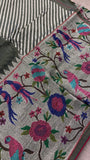 Pure Tissue Organza With Paithani Border - 901996