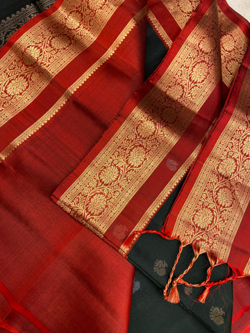 Pure Handloom Kanjeevaram Soft Silk Mark Certified Saree