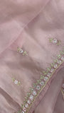 Designer cocktail organza saree