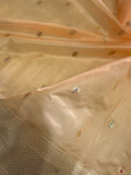 Premium quality semi Paithani silk by Organza- Beige- 902472
