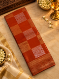 Pure Chinnon crepe Saree- 902541 Orange