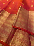 Pure Kanjeevaram Silk Saree- Peach